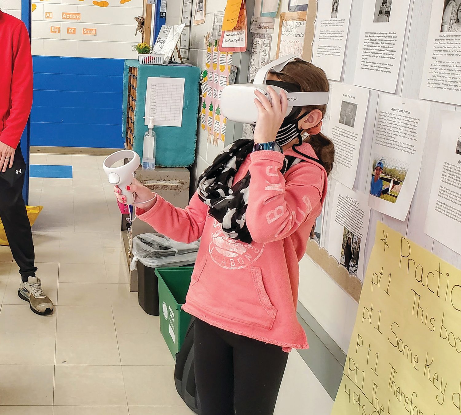 THE OTHER VIRTUAL LEARNING: A Scituate student adjusts a machine in a virtual reality environment. The Scituate Career & Technology Education program uses virtual reality and GIS technology to help students explore potential career options.